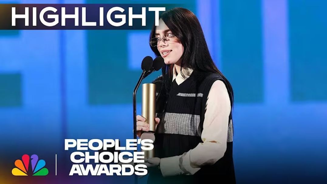 Billie Eilish Wins the Peoples TV Performance  Peoples Choice Awards 2024
